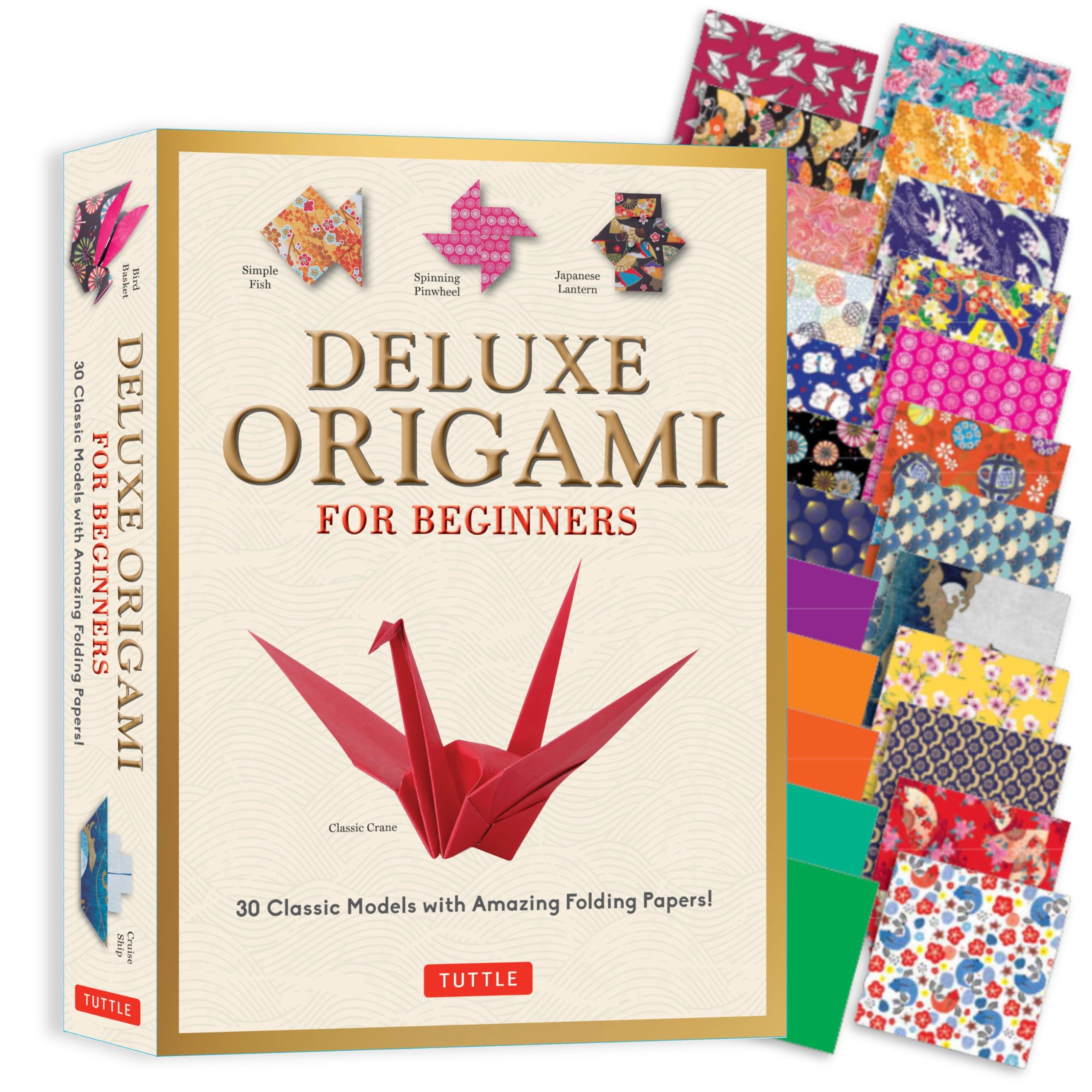 Deluxe Origami for Beginners Kit : 30 Classic Models with Amazing Folding Papers