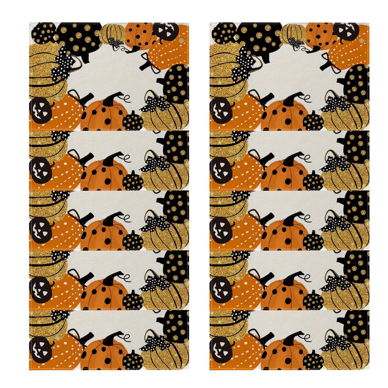 Pumpkin Designs Table Mats Halloween Pumpkin Table Runner Portable Placemat for a Eerie Dining Decors