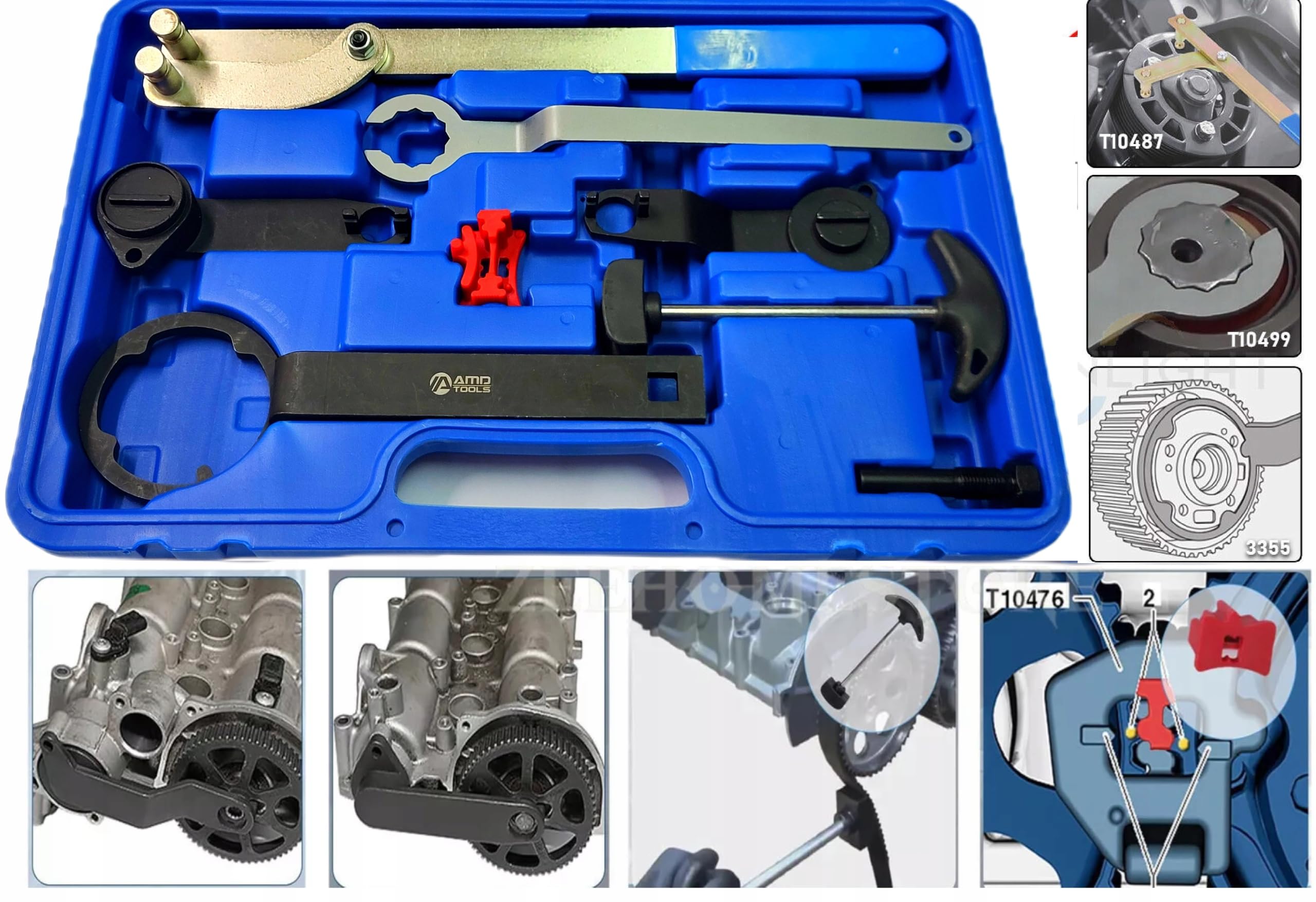 AMD TOOLS Motoreinstellwerkzeug Zahnriemen für VW Up für Skoda Citigo für Seat MII 1.0 1.2 1.4 TSI