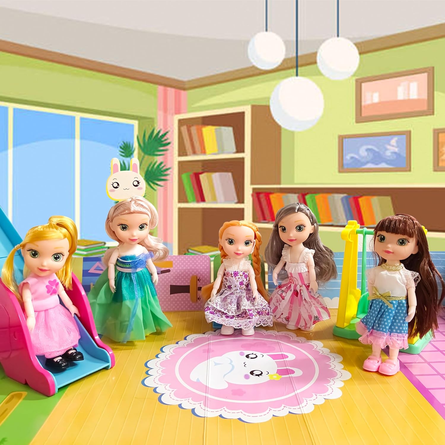 6.3" Mini Girl Alive Lovely Baby Dolls, includ Handmade Baby Doll Clothes, 5 Sets 6.3" Mini Girl Dolls, 5 Pairs of Shoes