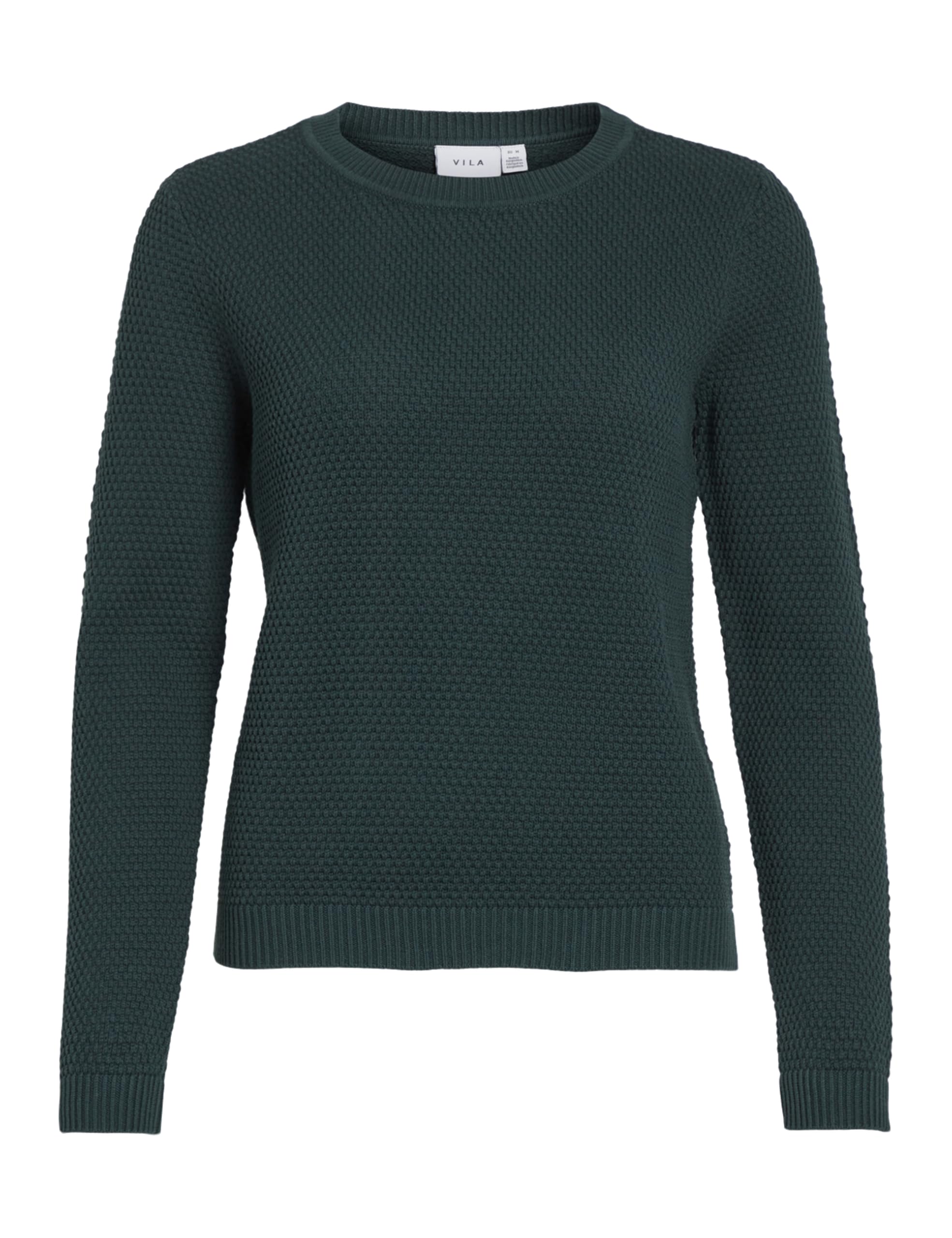 Vila Women's Vidalo O-Neck L/S Knit Top Noos Knitted Jumper, Ponderosa Pine, M