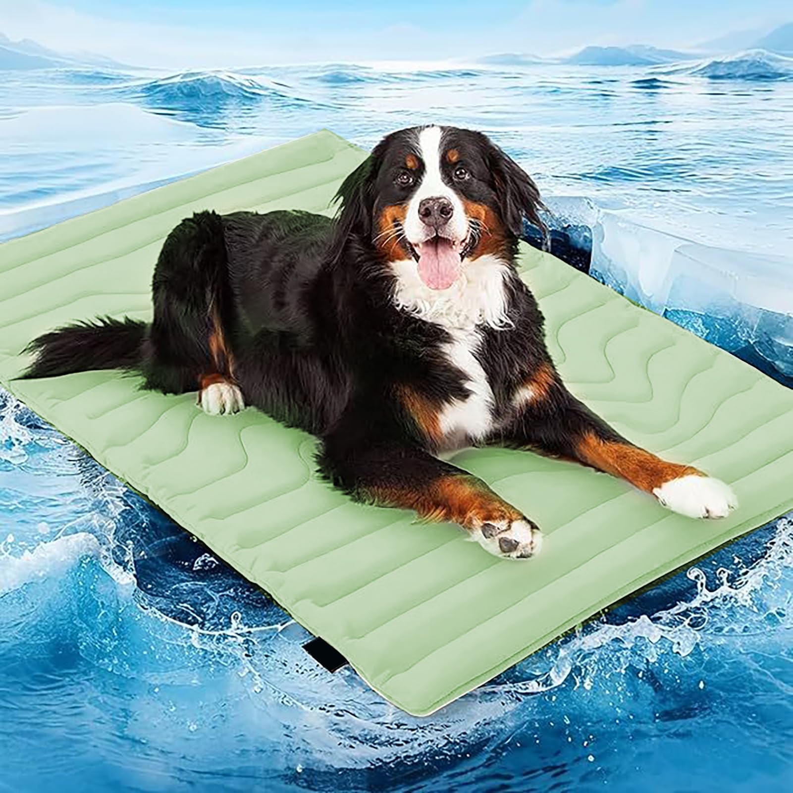 Pelsbarn - Alfombrilla de refrigeración para perros, cama fresca portátil para perros, lavable, seda de hielo para perro, cama fresca portátil para verano, ideal para uso en interiores y exteriores