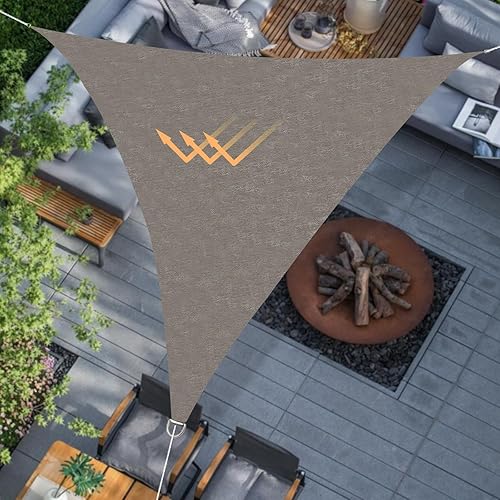 CNCEST Toldo para el sol, cubierta para patio al aire libre, patio trasero, triángulo, para césped, jardín, toldo tipo vela de 20 x 20 x 20 pies,