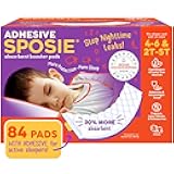 Sposie Diaper Booster Pads | Stop Leaks in Baby Overnight, Nighttime Diapers | Disposable Toddler Training Underwear Girls & Boys | Adhesive Diaper Pad | 84 Count (Pack of 1)