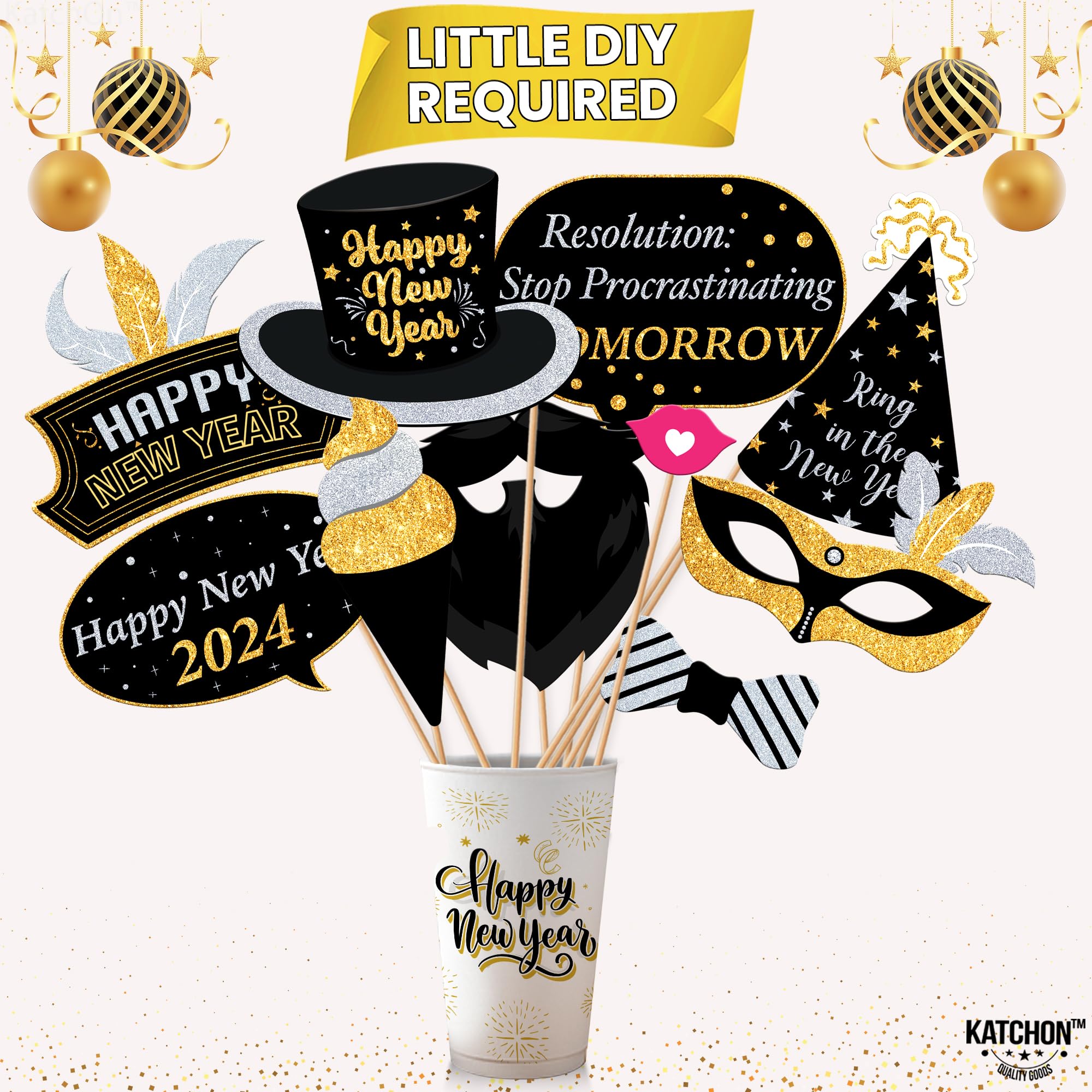 Katchon New Years Photo Booth Props 2025 Pack Of 25 | Desertcart Grenada
