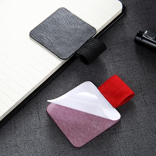 Miniatura 6 de Práctico sostenedor de la pluma para el diario de la pluma de la pluma autoadhesivo lazo con elástico para mujeres hombres 5 kit lápiz lápiz