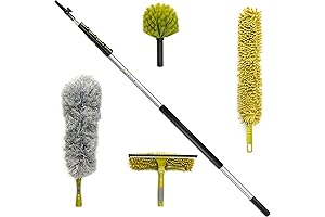 DOCAZOO Extendable Window Cleaning Pole Kit for High Cleaning