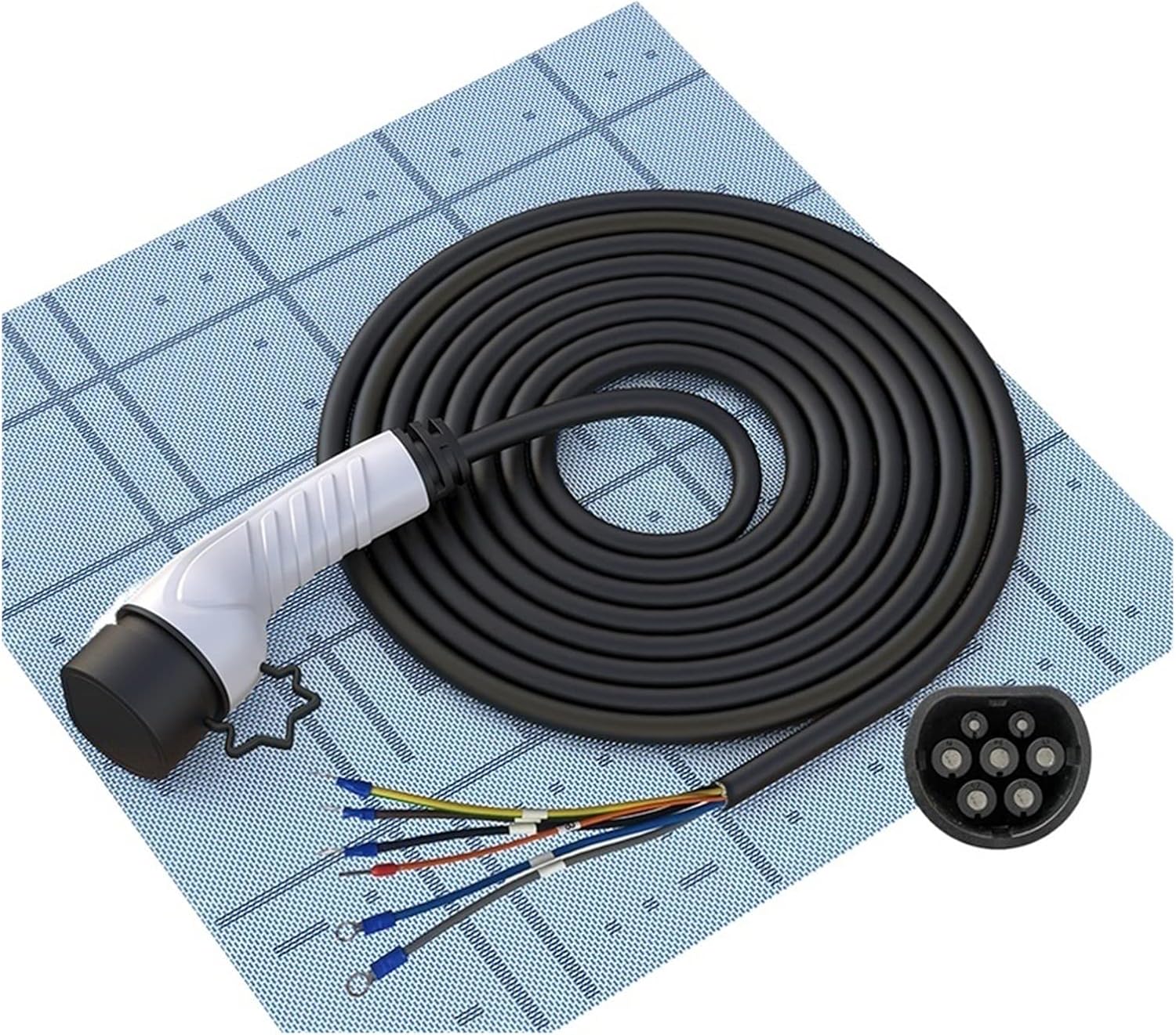 Electric vehicle charging stations EV Charger Cable Type2 Plug 3Phase 32A 22KW