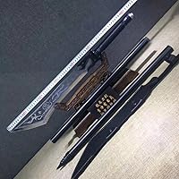 Vista 1 de Guandao, Kwan Dao, hecho a mano, hoja de acero de alto carbono, templado por calor, Kung fu