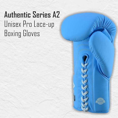 Miniatura 7 de Authentic Series A2 - Guantes de boxeo unisex con cordones, piel de vaca auténtica, óptimos para boxeo, artes marciales, artes marciales y sparring