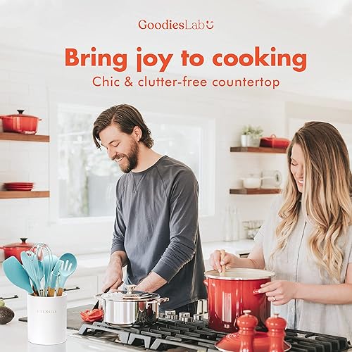 Miniatura 5 de Soporte para utensilios de cocina para encimera, soporte blanco para utensilios de cocina, soporte para utensilios de cocina, soporte para espátula,