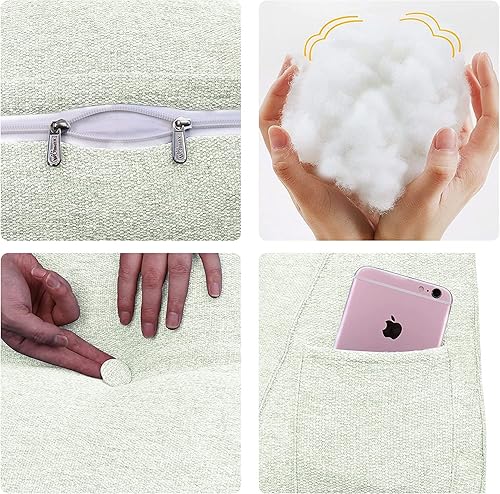 Miniatura 5 de Almohada WOWMAX grande de apoyo con forma triangular, almohada con forma de cuña para respaldo o lectura, cabecero para el día de la Madre, para la