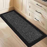 Vista 22 de BEQHAUSE Juego de 2 alfombras y tapetes de cocina antideslizantes para piso, absorbentes y resistentes a las manchas, alfombra de cocina lavable a