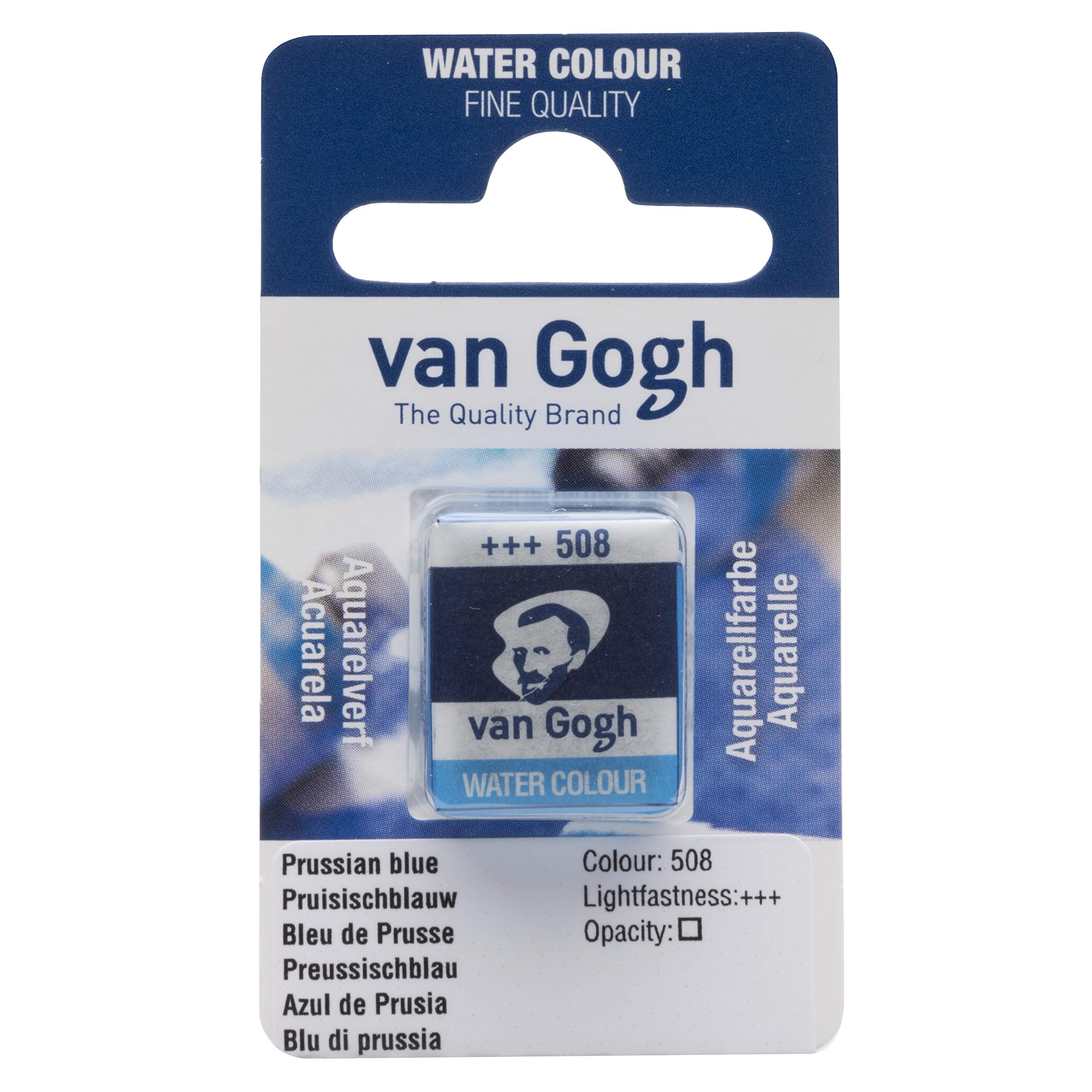 Van Gogh Watercolour Paint, Half Pan, Prussian Blue 508