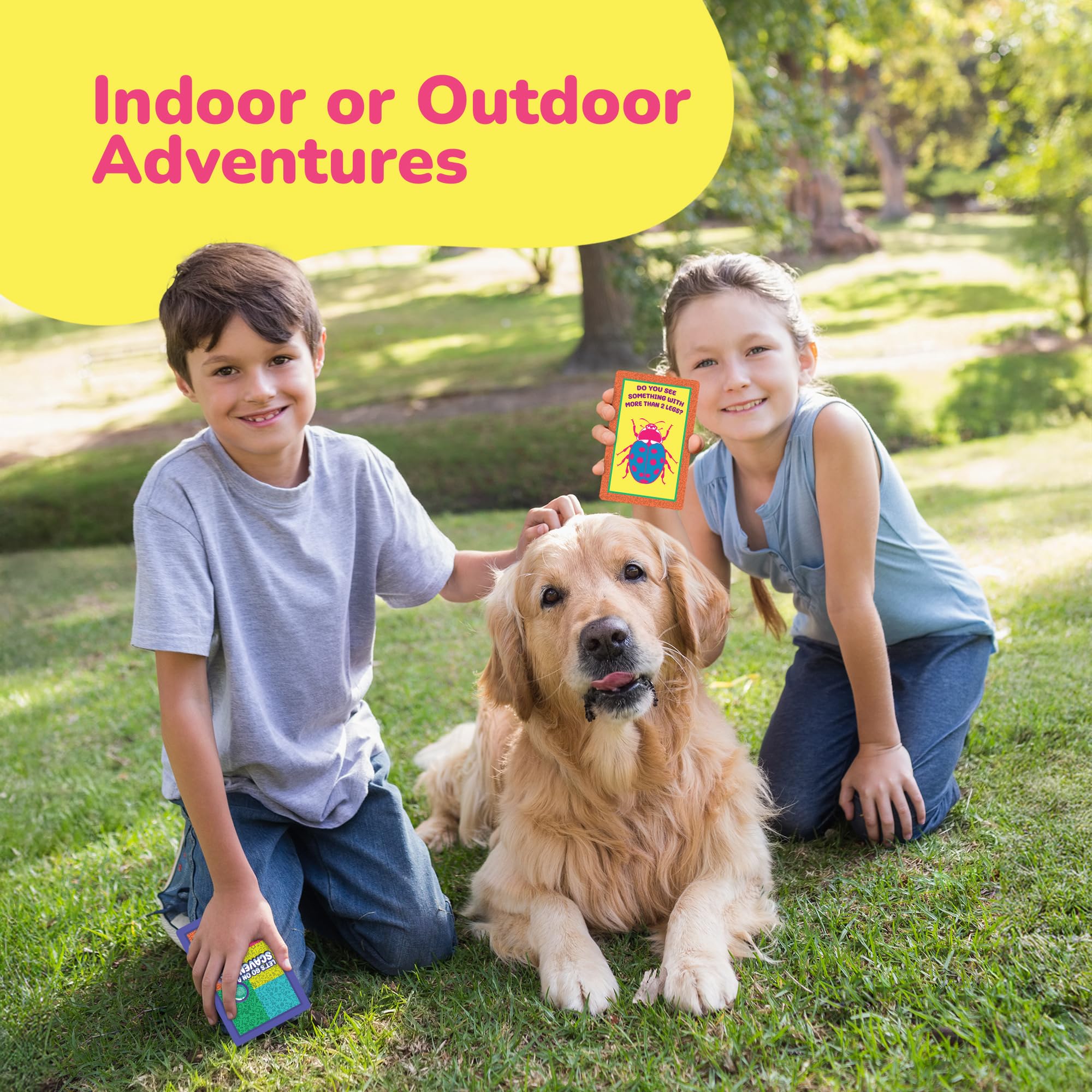 ArtCreativity Scavenger Hunt for Kids (Indoor/Outdoor) - 50 Cards in Sturdy Box - Seek and Find Road Trip Games - Car Activities for Kids - Travel-Friendly Bag - Indoor Scavenger Hunt Game - Image 5