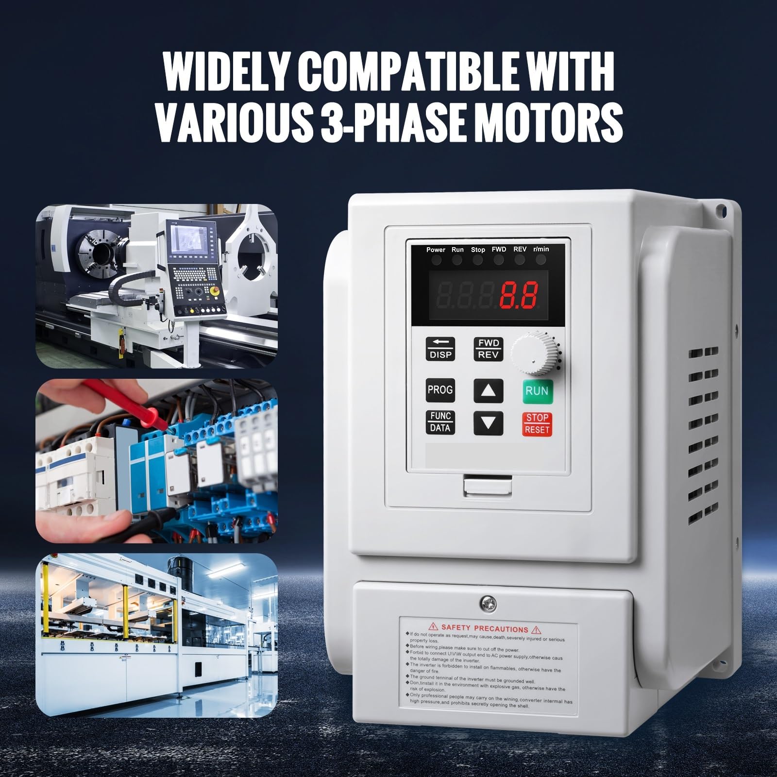 Inversor VFD de 2,2 kW, variador de frecuencia, controlador de velocidad de salida 3P for motor de bomba de agua CNC