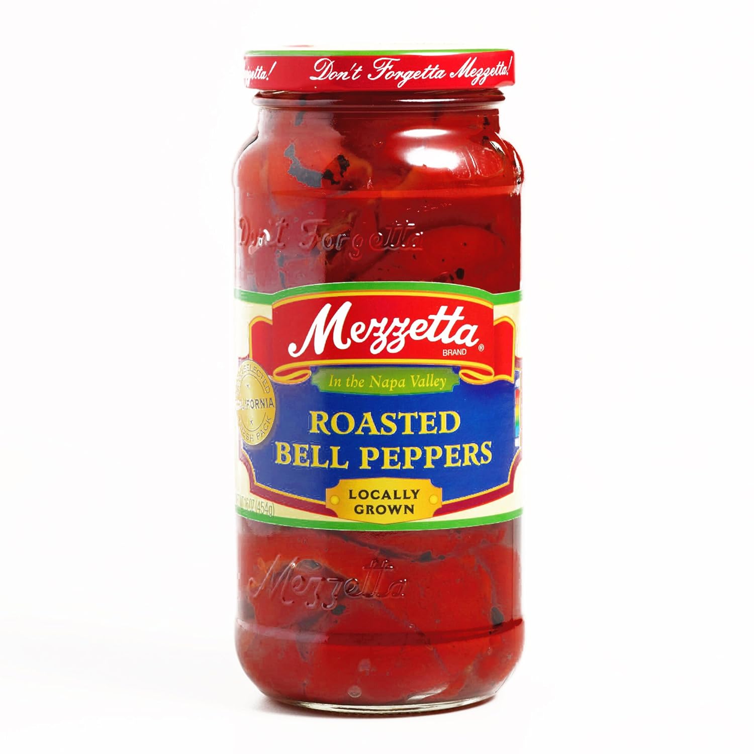Mezzetta Roasted Red Bell Peppers 16 oz each (5 Items Per Order, not per case)