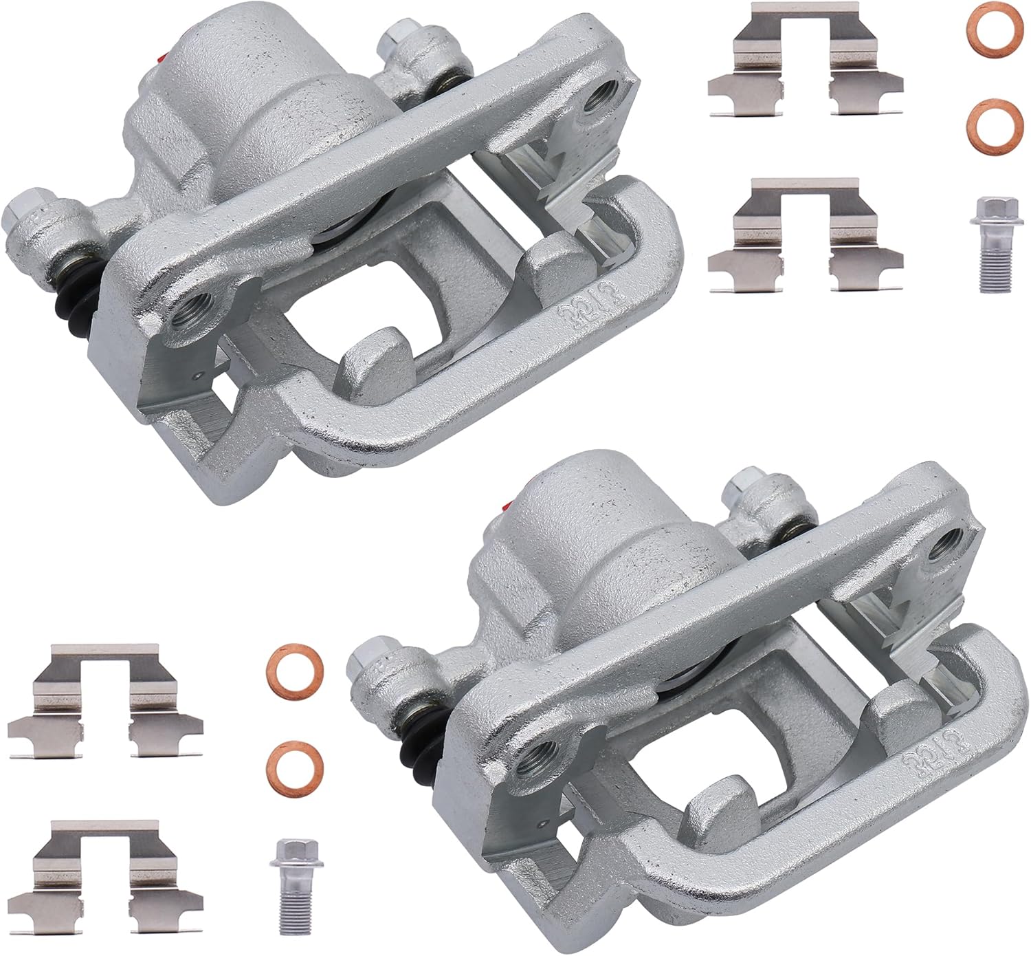 2PCS Rear Disc Brake Calipers Assembly w/Bracket Compatible with 2002-2018 Nissan Altima, Compatible with 2003-2008 & 2019-2022 Nissan Maxima Driver&Passenger Side 19B2780 19B2781