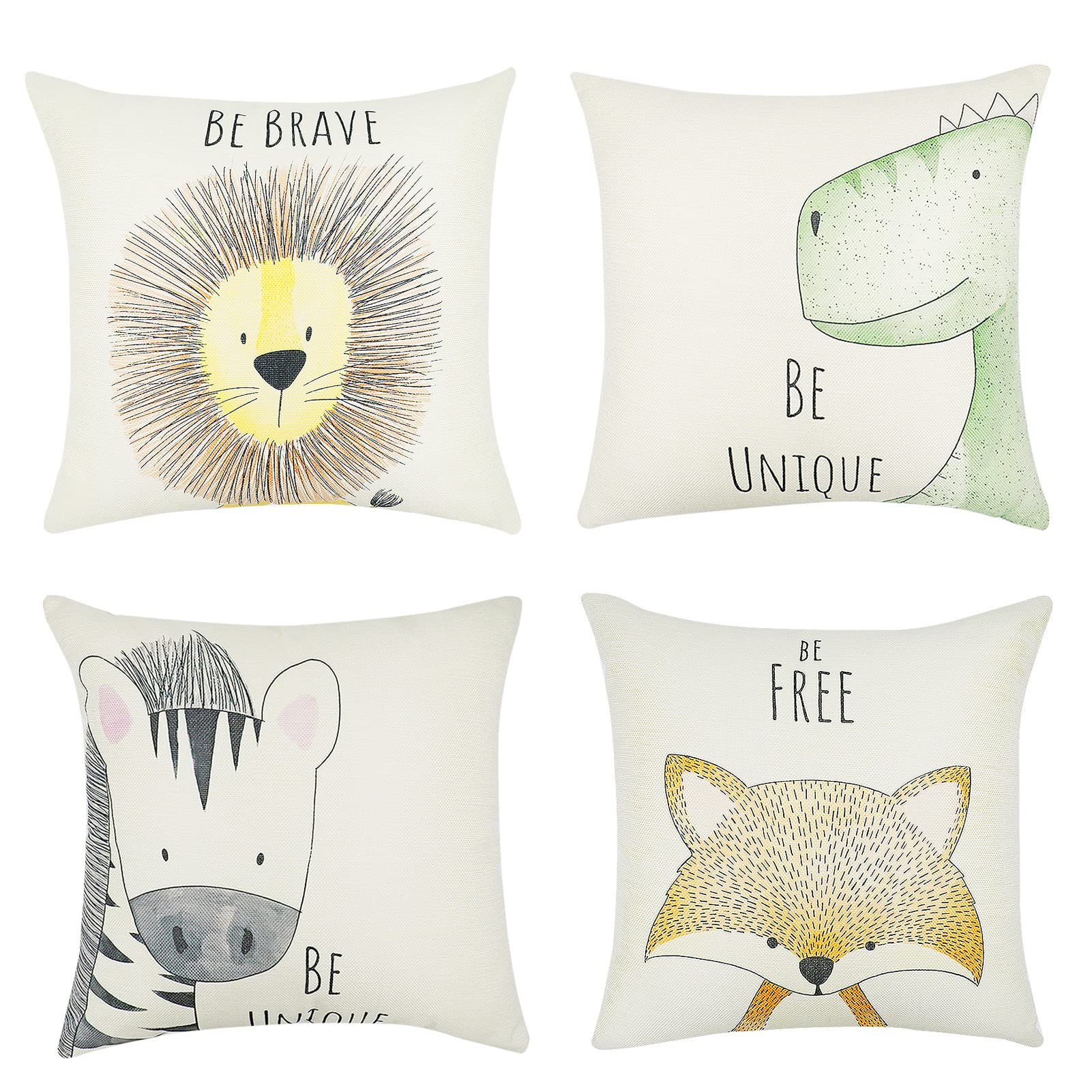 AMDXD Federa Per Cuscino Divano 45x45 Cm Beige – Lino Con Frase 'Tutto Ciò Di Cui Hai Bisogno È Amore E Un Cane'