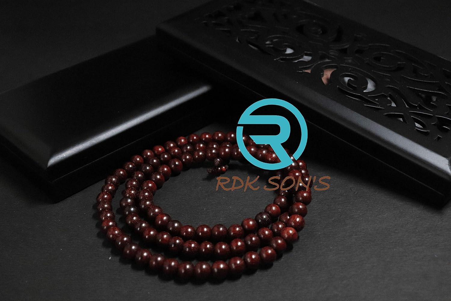 RDK SON'S Red Sandalwood (Lal Chandan) Mala Bead Size 6 MM Having 108 Beads