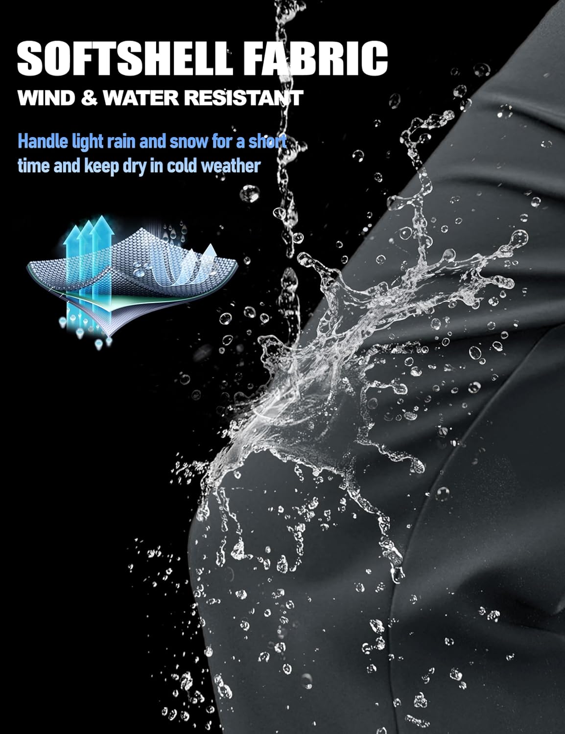 MAGCOMSEN Men's Fleece Lined Sweatpants with Zipper Pockets Athletic Workout Running Winter Water Resistant Pants - Image 4