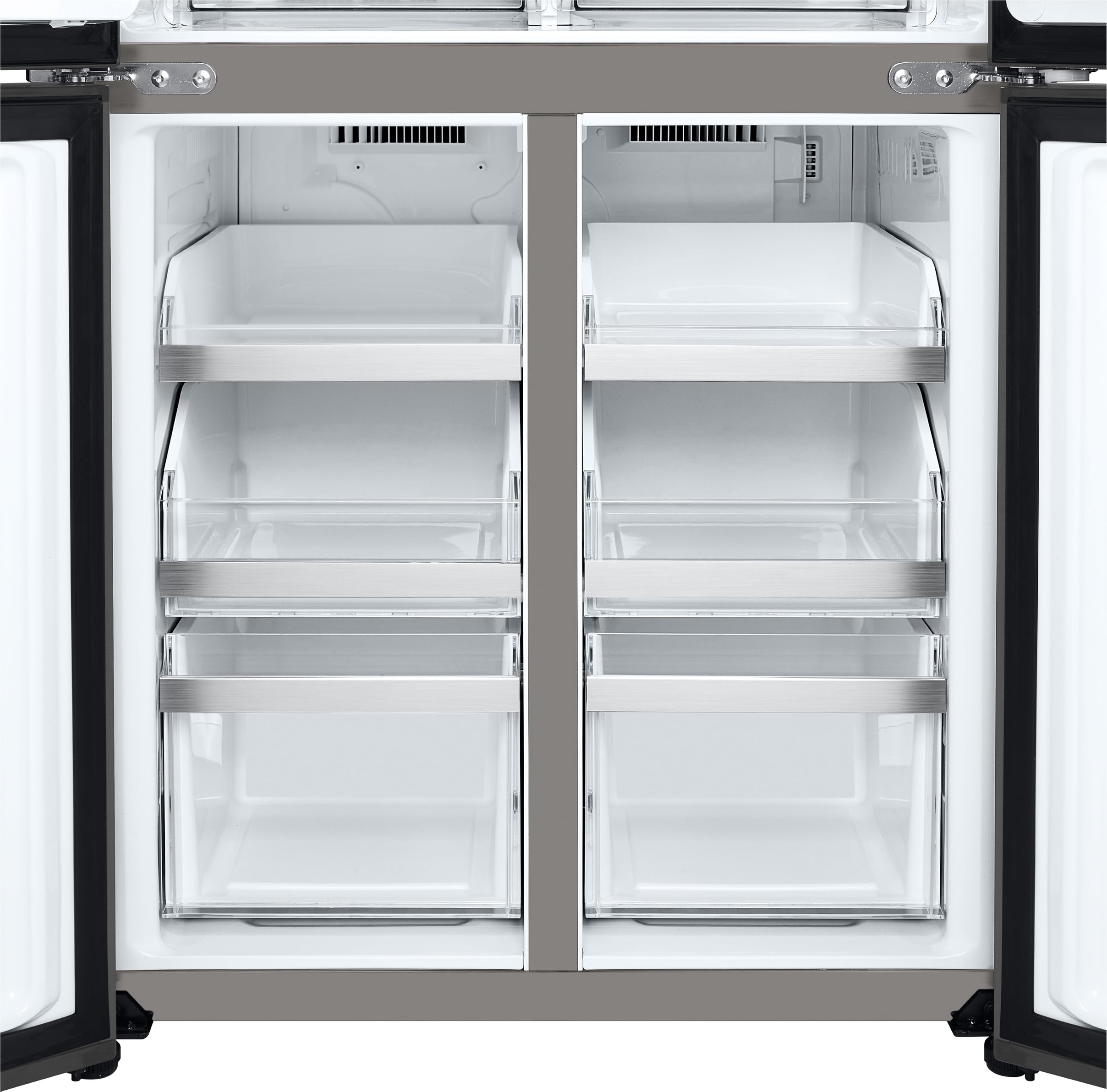 LG GMG861MBAE SLIM Multi-Door Kühlschrank mit Gefrierfach (508 L, Energieklasse E) mit InstaView, Eis- und Wasserspender, UVNano, Total No Frost, Silber