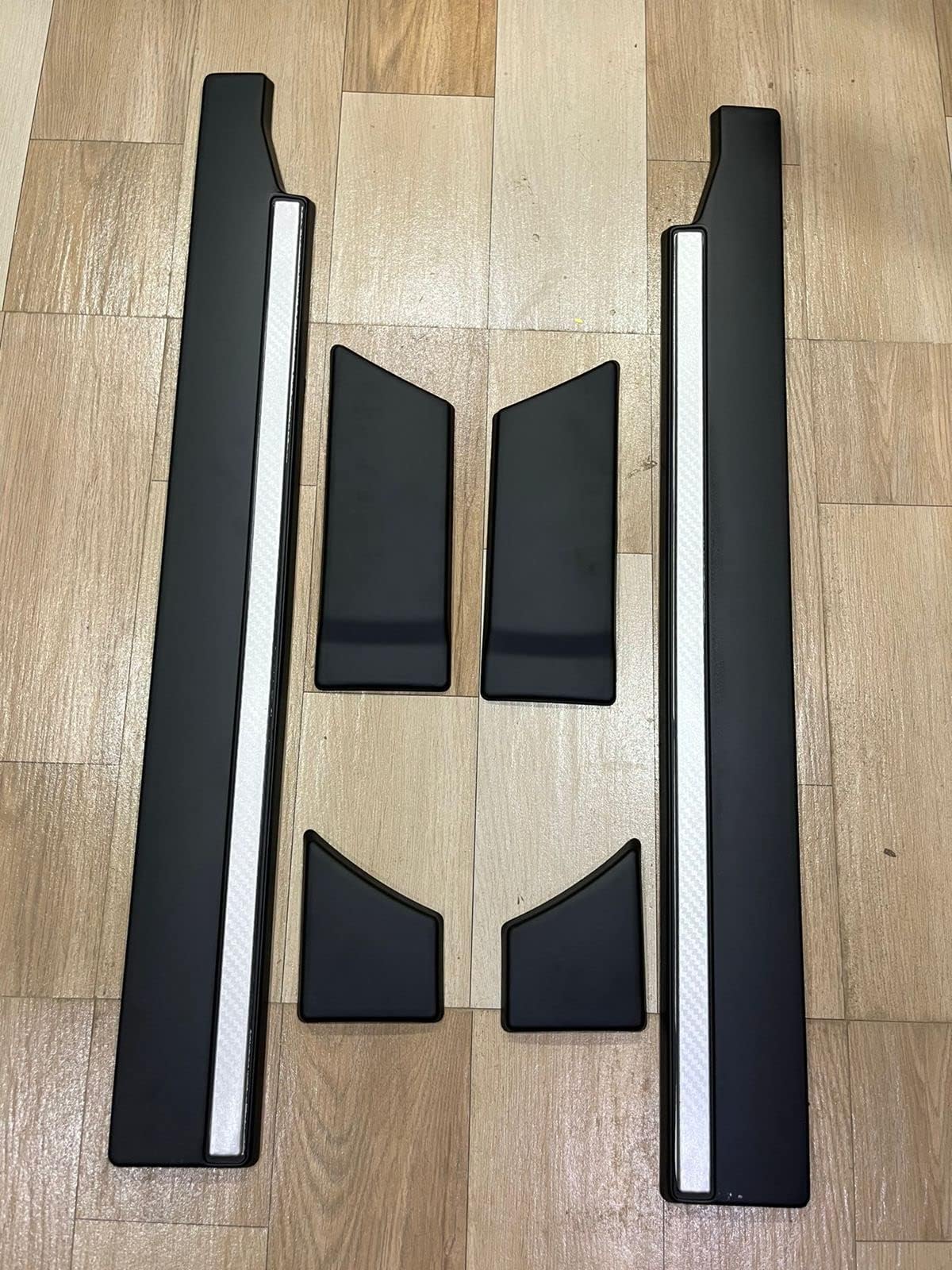 Side Door Beading Door Cladding Protector Full Black Color Compatible For Mahindra Thar 2022 Onwards With Chrome Set Of 4 (Not Suitable For Roxx)
