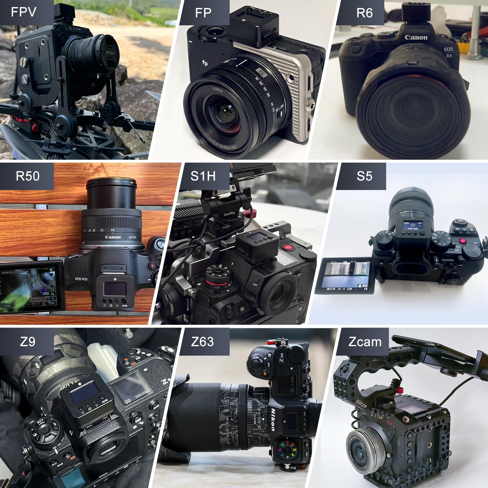 NiYien - Carcasa estabilizadora para cámara de fotos (giroscopio, giroscopio, giroscopio, estabilizador para Canon EOS Rebel T7, 2000D, 4000D, R100, Sony A7M A6300, Nikon, Panasonic, Fujifilm, batería