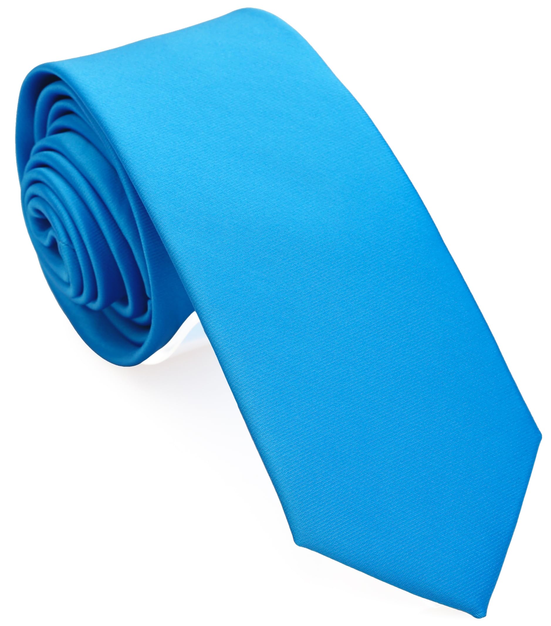 Skinny Ties for Men, 2.5-Inch Slim Neckties, Solid Color Packs