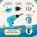 LOYO Kids Tool Set - Pretend Play Construction Toys Kit with Tool Box Including Electric Drill Tool Belt, Gifts for 3 4 5 6 7 Years Old Toddler Boys, Kids Toys for Boy