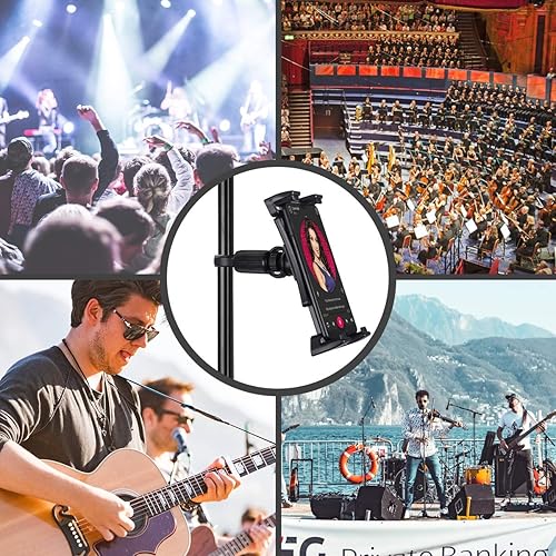 Miniatura 6 de Soportes de tableta para soportes de micrófono, se adapta a tabletas y teléfonos inteligentes de 4.7 a 12.9 pulgadas