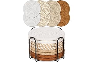 Absorbent Cotton Woven Coasters Set for Kinds of Cups