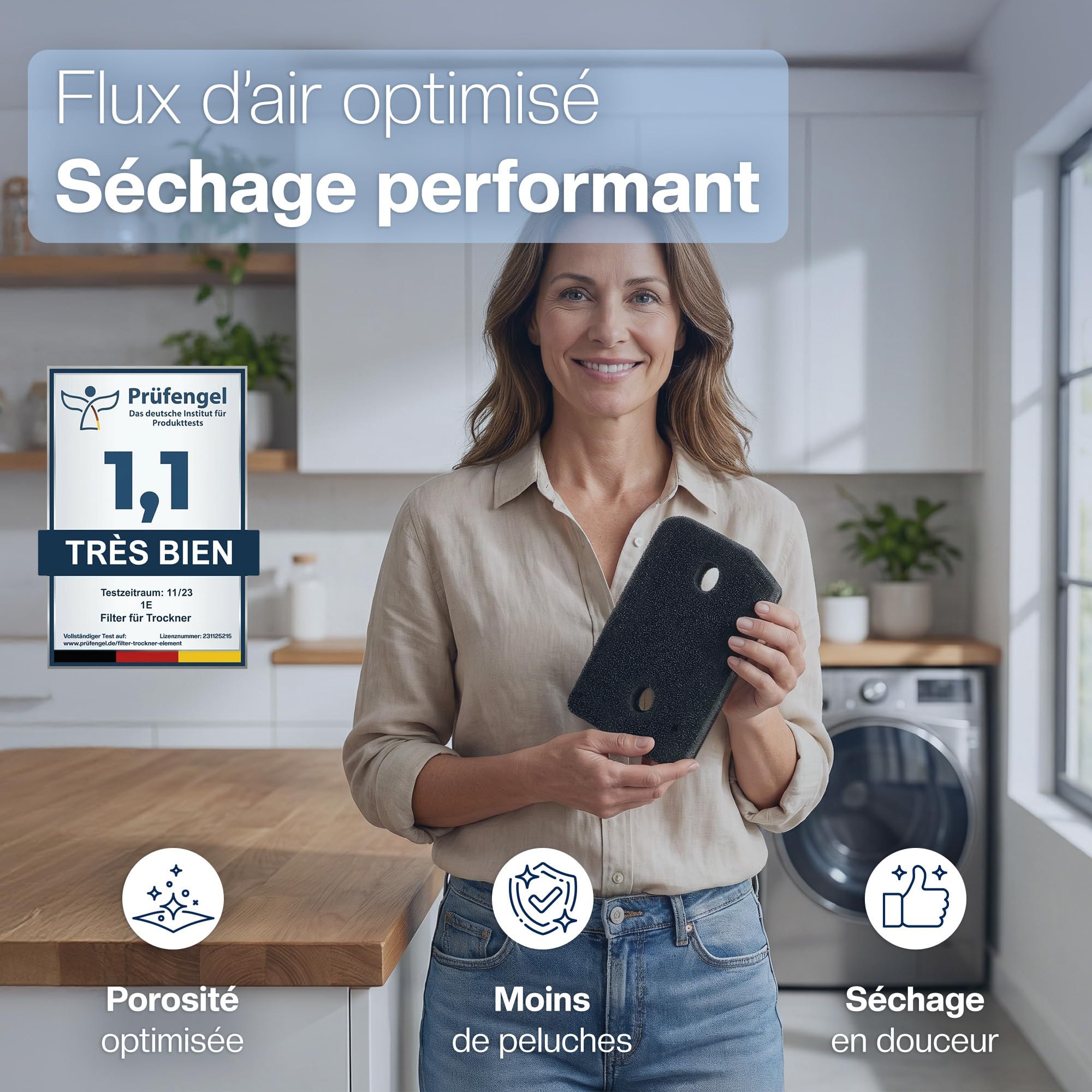 4 Pezzi Filtri per Miele, Filtri per Miele T1 Asciugatrice 9164761, Miele T1 Asciugatrice Filtri di Ricambio Spugna Filtro Accessori per Miele, 207 x 157 x 30 mm (4