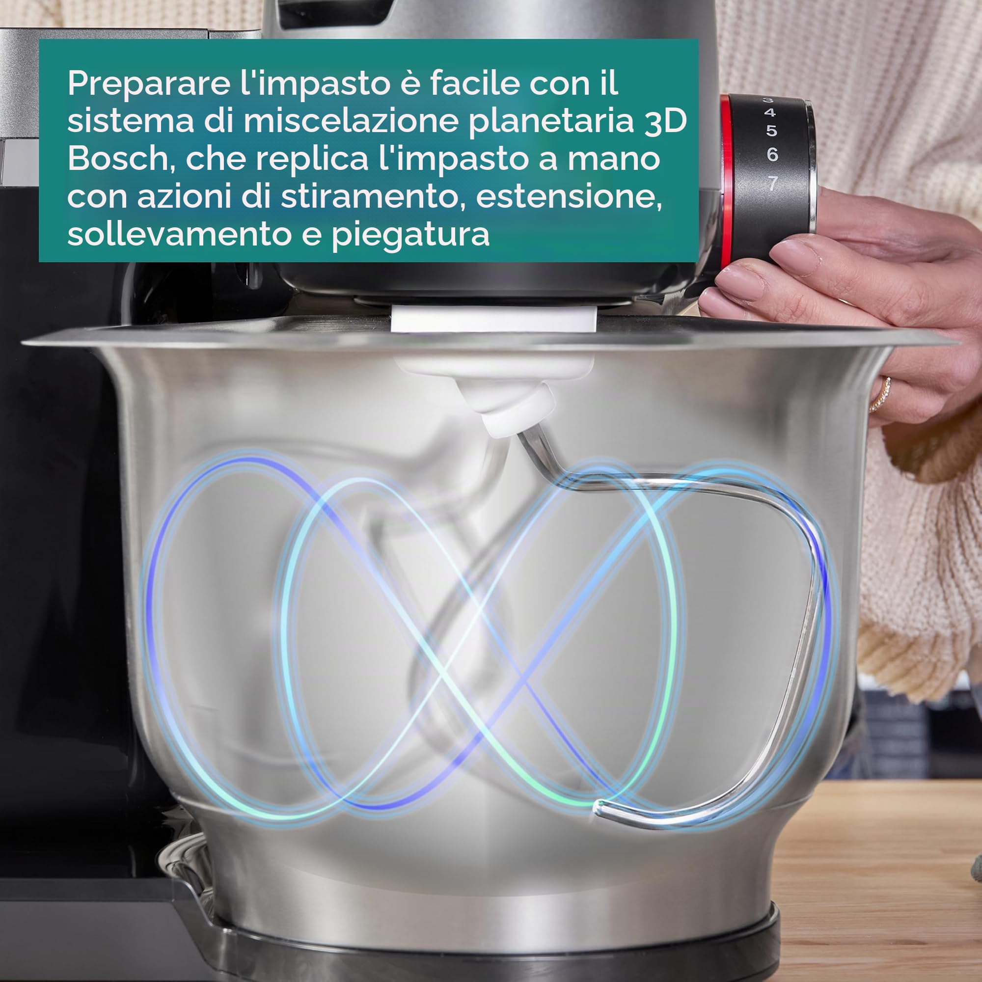 Bosch Robot da cucina 7 in 1 MUMS2VM40G 7 velocità, gancio per impastare, frusta, sbattitore, frullatore, spremiagrumi, tritatutto, 900 W, Nero
