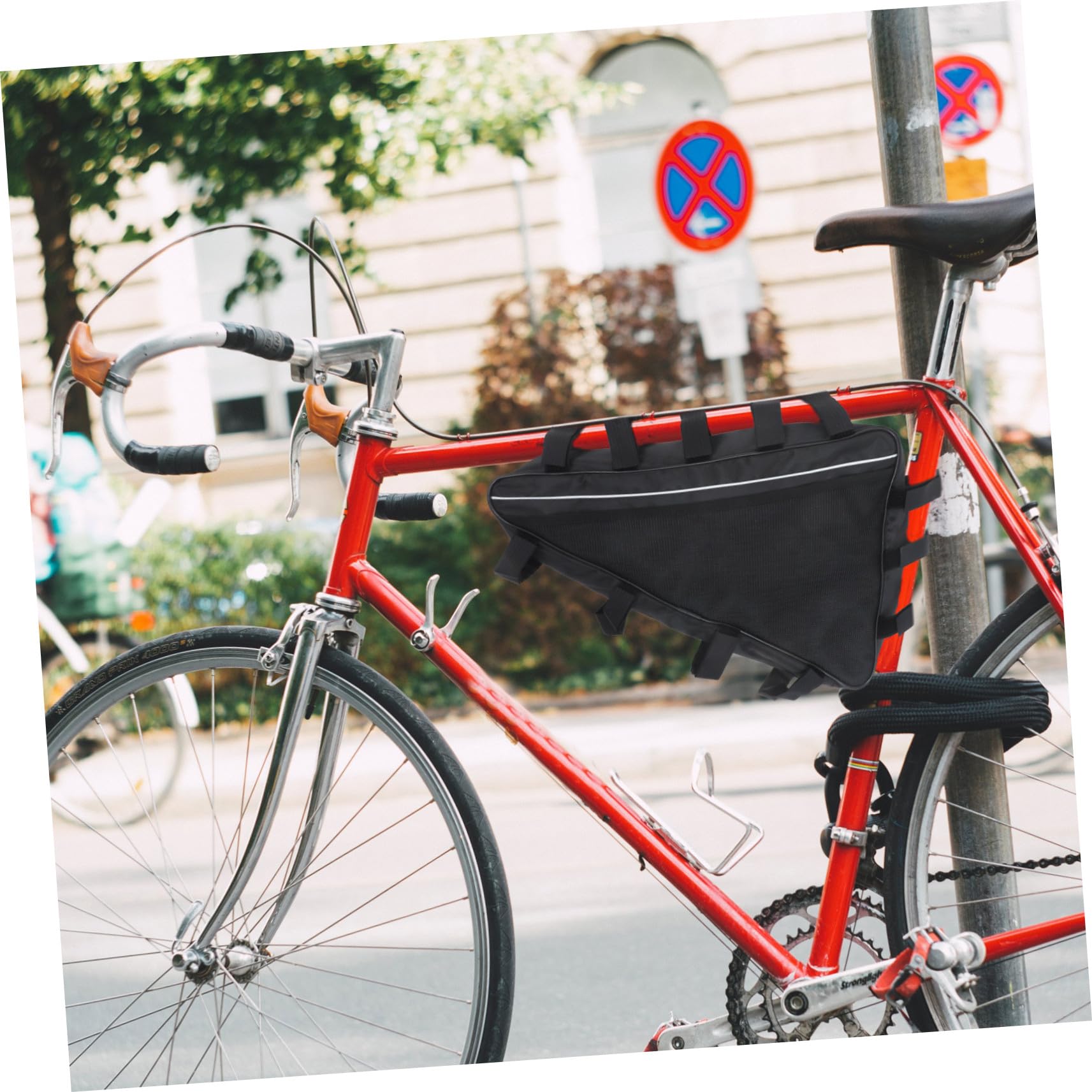 HEMOTON Borsa da Telaio Bici Triangolo 693, Capienza Grande, Nero