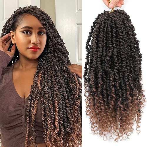 Miniatura 26 de Cabello de Ganchillo Passion Twist, Cabello Passion Twist de 12 Pulgadas, 8 Paquetes de Cabello Passion Twist Pre-Retorcido, Trenzas de Ganchillo