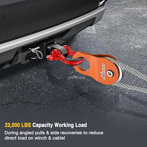 Miniatura 109 de Nilight Receptor de enganche de grillete de 2 pulgadas, 45000 libras, resistencia a la rotura, grillete de anillo en D de 3/4 pulgadas con pasador