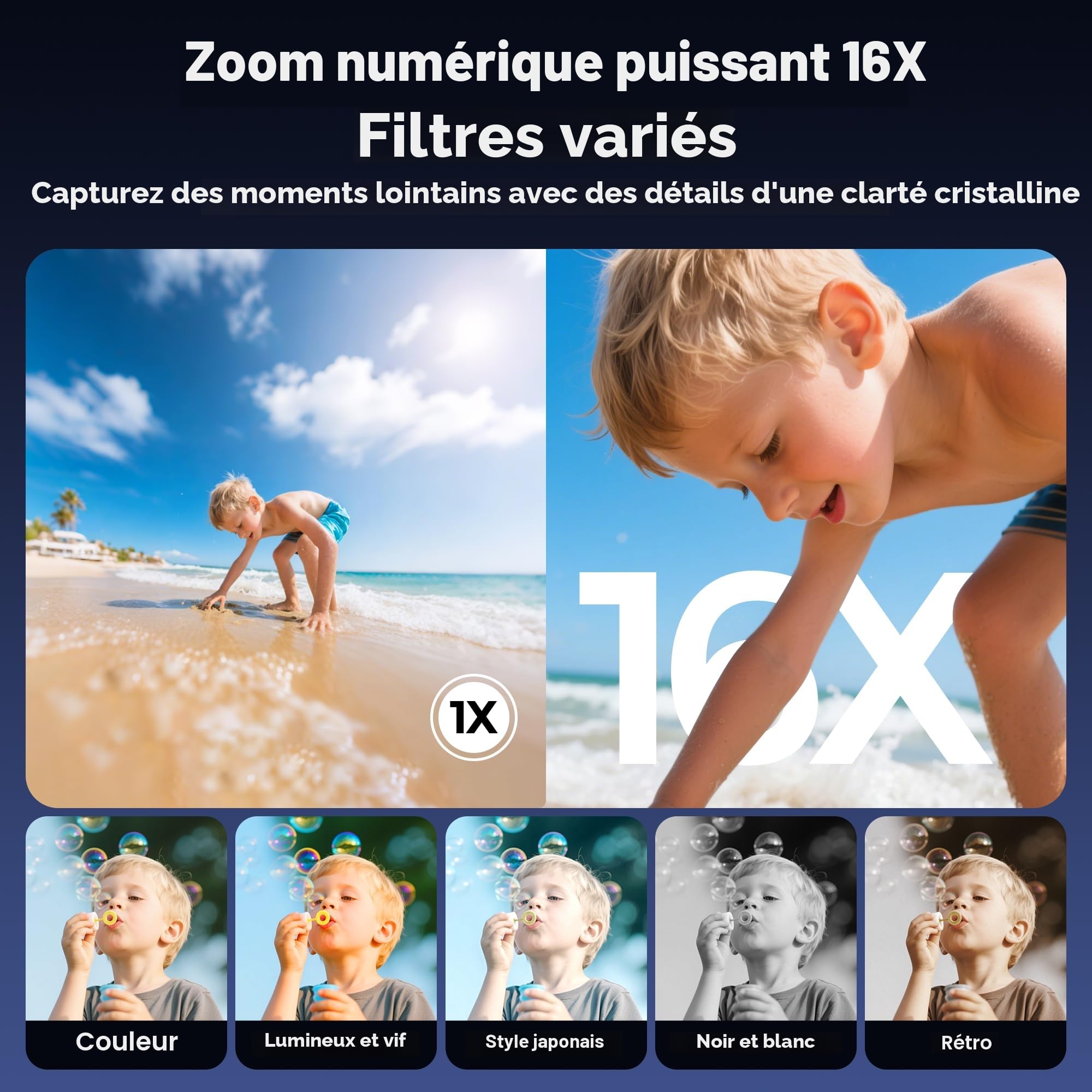 Appareil Photo Numérique 4K Digital: 64MP Appareils Numérique avec Écran Rabattable 180° - Camera pour Vlog avec Carte 32GB - pour Adolescents Débutants Adultes Enfant Noir YYZA9