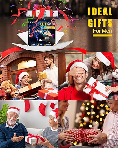 Miniatura 2 de KFK Regalos para hombres, guantes con linterna LED, regalos para él, regalos para hombre para el día del padre, cumpleaños, papá, marido, manitas