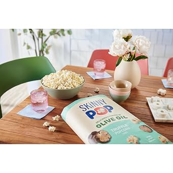 SKINNYPOP Truffle Salt Olive Oil Popcorn Bag, Whole Grain, Dairy-Free Snack,7.5 oz. Bag