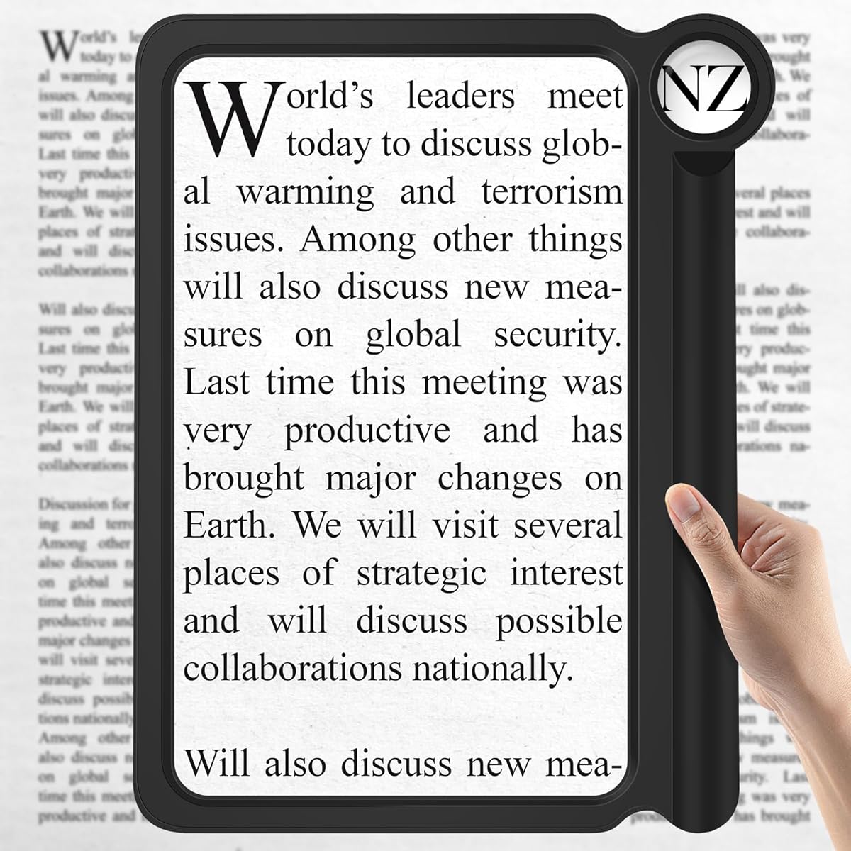 30X 6X Magnifying Glass for Reading, Large Handheld Magnifying Glass Lightweight Magnifier Sheet, Full Book Page Viewing Area Magnifiers for Small Prints Reading and Low Vision Seniors