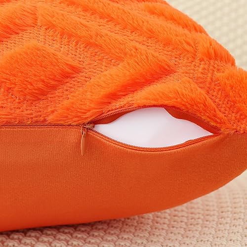 Miniatura 10 de Pallene Juego de 2 fundas de almohada suaves de piel sintética de 26 x 26 pulgadas para almohadones decorativos con felpa de lana corta