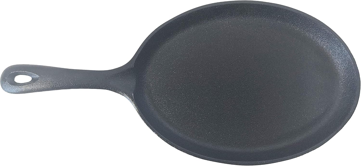Update International - mp-9113 (CIZPH-15/SET) 15" Cast Iron Fajita Set [Includes Wood Underliner],Black