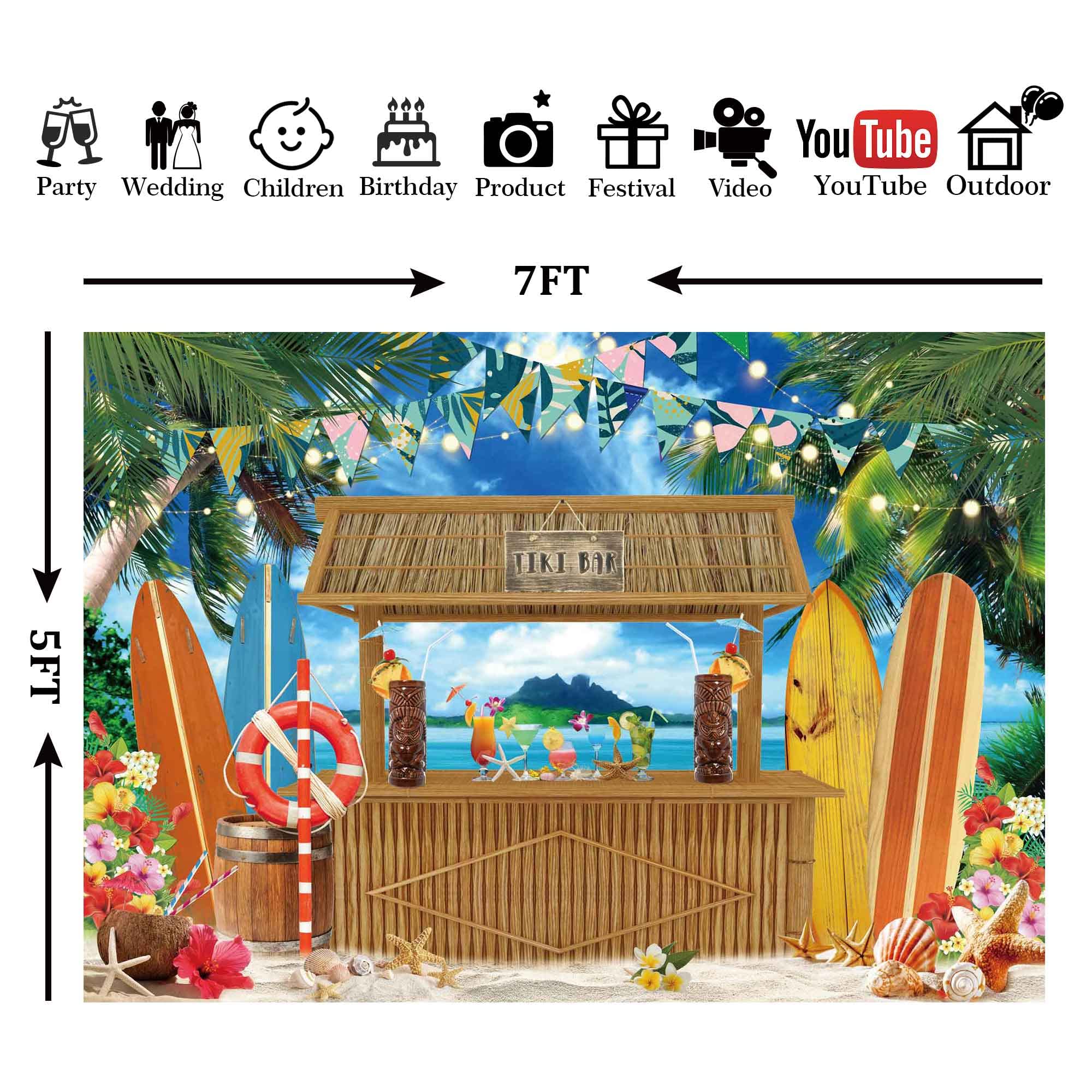 Gartenflagge Leinen 'Aloha' – Hawaii Tropical Tiki Bar Design, 33x48 Cm, Doppelseitig Bedruckt