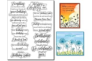 Arbuya Birthday Sentiment Clear Stamps