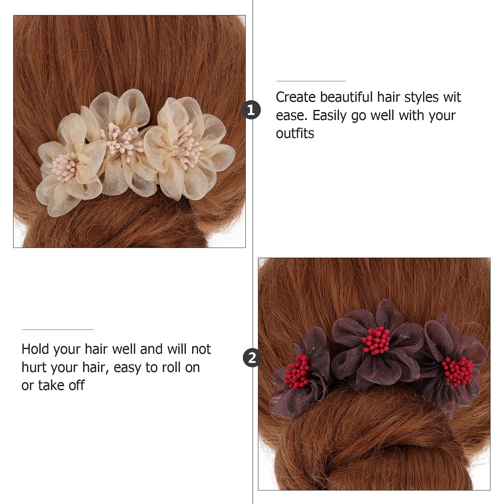 FRCOLOR 18stücke Teiliges Haarknoten-maker Für Frauen Blumen-haaraccessoires Einfach Zu Tragender Haarknoten-styler Für Verschiedene Frisuren Leicht Und Modisch