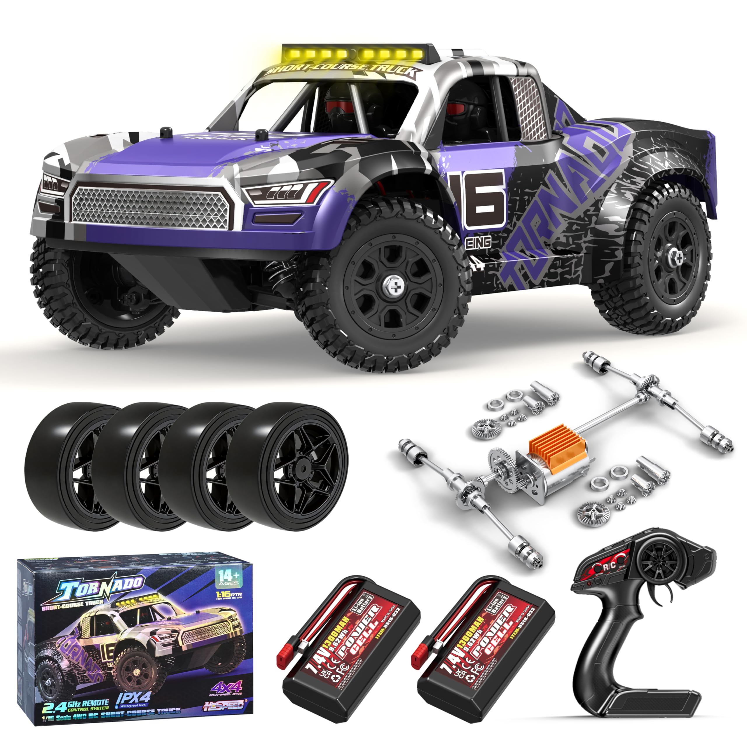 X-TMAGA Remote Control RC Cars 1 16 Monster Truck Toys Cars for Adult Boys 4WD Off-Road Metal Transmission