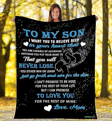 Miniatura 8 de To My Son Believe Deep in Your Heart, manta de forro polar, regalo para hijo de parte de mamá, día del niño, regalos de cumpleaños para hijo. Manta