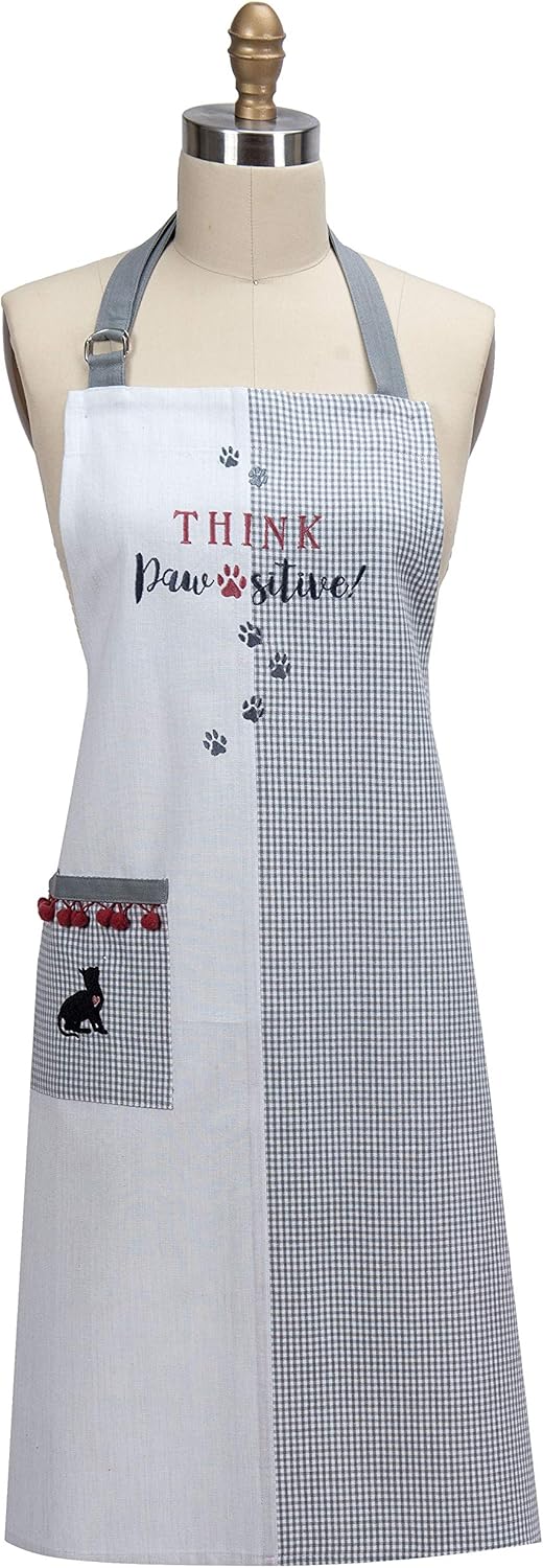 ねこ刺しゅう付デニム切替エプロン | スペシャルセール！,エプロン・かっぽう着,エプロン | エプロン会 わくわくが詰まった通販サイトです！ R4601 シェフエプロン 毛皮 本物のペットを思わせる猫 刺しゅう入り