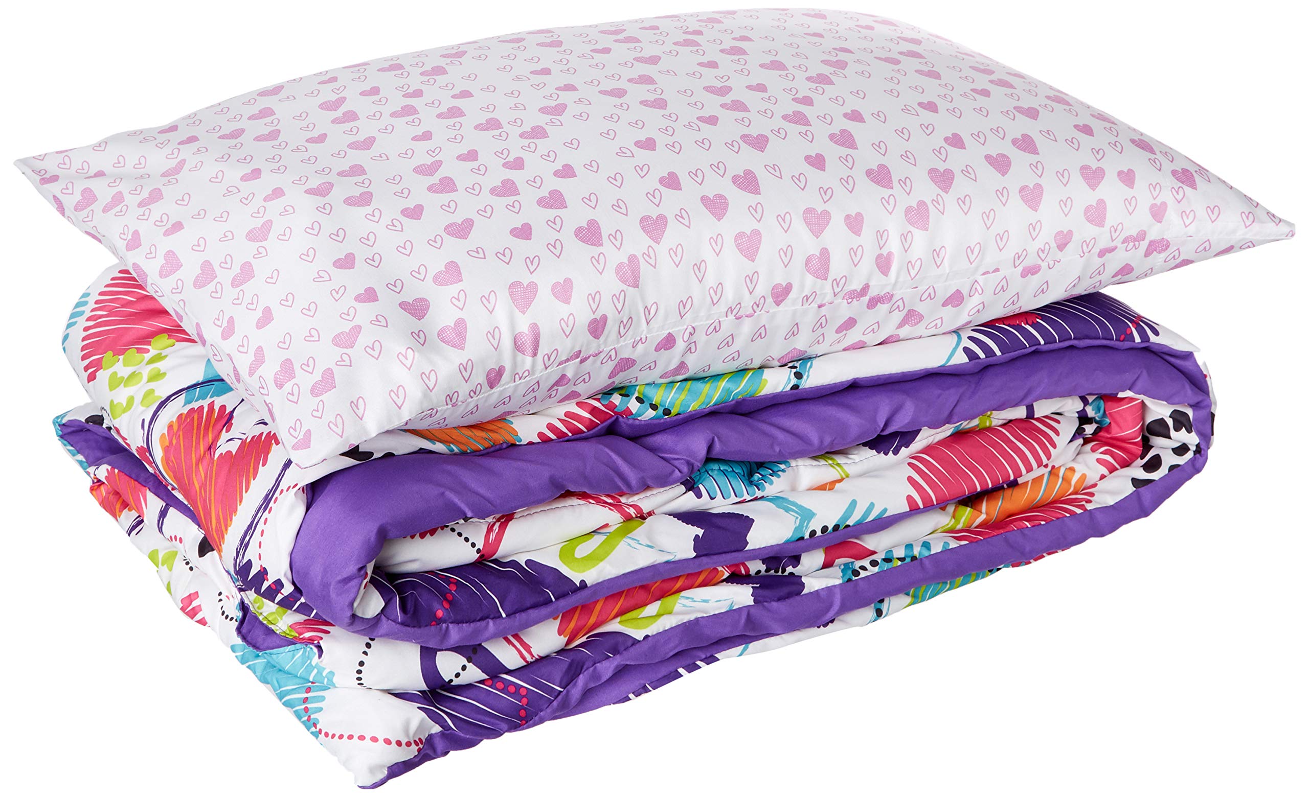 Latitude Bright Hearts Bed in A Bag, Full, Multi